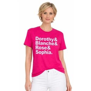 Womens SZ S Short Sleeve Golden Girls Dorothy Blanche Rose Sophia T-Shirt Pink‎